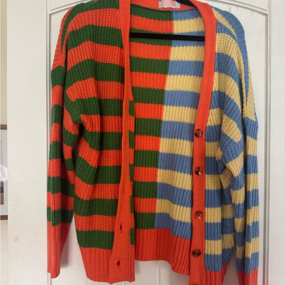 Dressed in LALA Striped Cardigan